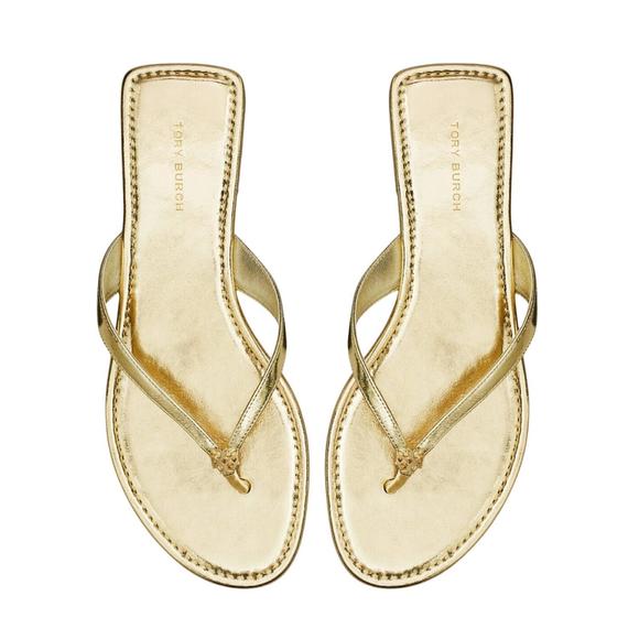 NEW TORY BURCH classic flip flop in spark gold - Picture 5 of 5